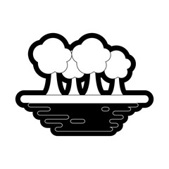 Trees nature symbol cartoon