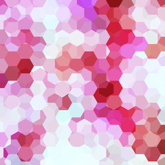 Background of pink, red, white geometric shapes. Mosaic pattern. Vector EPS 10. Vector illustration