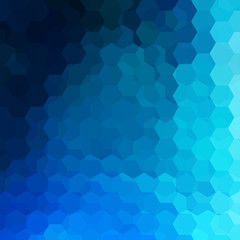Vector background with blue hexagons. Can be used in cover design, book design, website background. Vector illustration