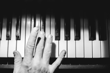 piano, hands, musical instrument