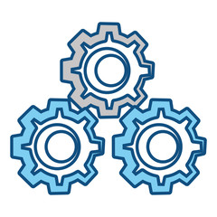 Gears machinery pieces cartoon