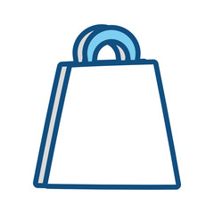 Shopping bag isolated cartoon