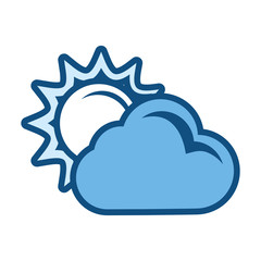 Sun and cloud cartoon