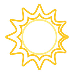 Sun isolated symbol cartoon