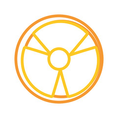 Nuclear danger symbol cartoon