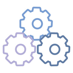 Gears machinery pieces cartoon