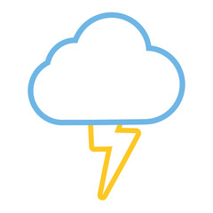 Rainy weather symbol cartoon