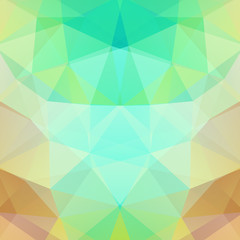 Abstract mosaic background. Triangle geometric background. Design elements. Vector illustration. Green, brown colors.