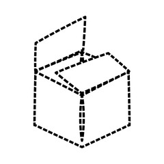 Delivery box open cartoon