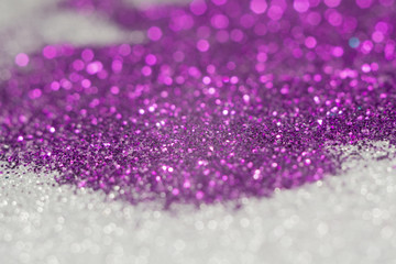 Purple and Silver Glitter