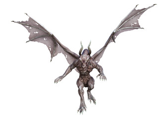 Fototapeta premium 3D Rendering Fantasy Vampire Dragon on White