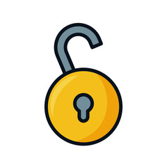 Padlock unlocked symbol