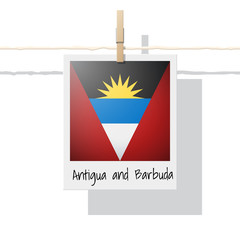 North America continent flag collection with photo of Antigua and Barbuda flag , vector , illustration