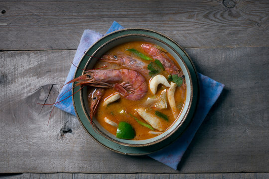 Traditional Thai soup Tom Yam
