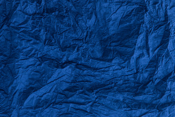 Dark blue wrinkled paper