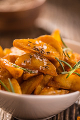 Potatoes. Roasted american potatoes with rosemary salt and cumin