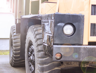 old dumper. Used for transportation of ores. Industrial transport. All logos removed.