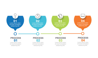Infographic design template four process or step for business presentation