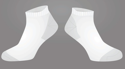 White short socks. vector illustration