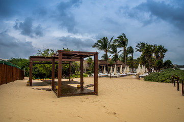 wooden pathway at the beach 