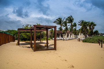 wooden pathway at the beach 