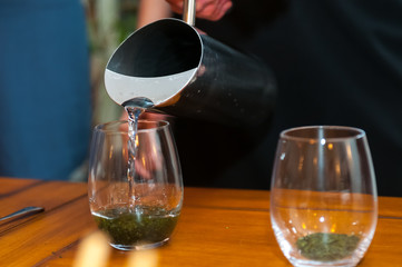 Two glasses for japanese green tea