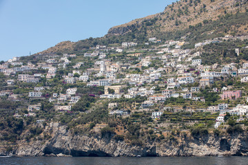 Exclusive villas and apartments on the rocky coast of Amalfi. Campania. Italy