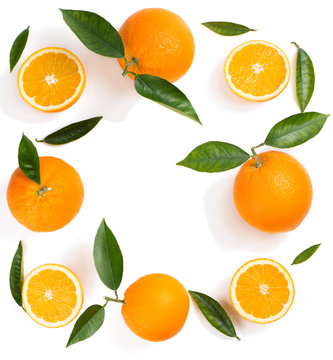 Citrus fruit background - oranges.