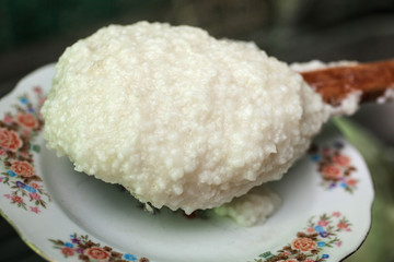 Mengrelian corn mamalica (ghomi). Georgian traditional food