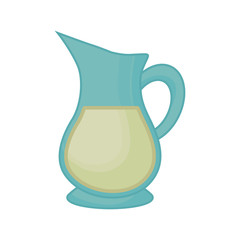 Glass jar with drink