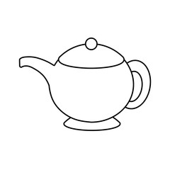 Porcelain teapot isolated