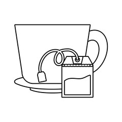 Tea bag and cup