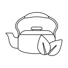 Lemon tea with kettle