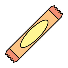 Sugar sachet isolated