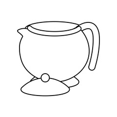 Porcelain teapot isolated