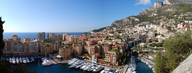 Panoramic view of Fontvieille, Monaco