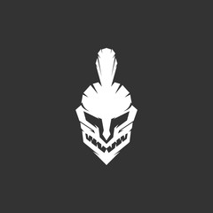 wild warrior head logo design vector illustration