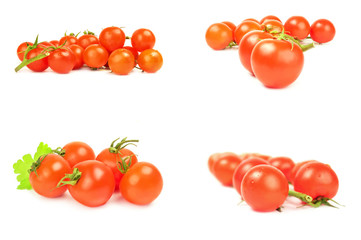Collection of cherry on a white background cutout