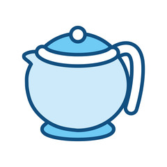 Porcelain teapot isolated