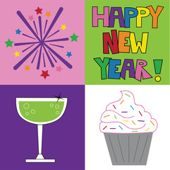 Happy New Years Icons