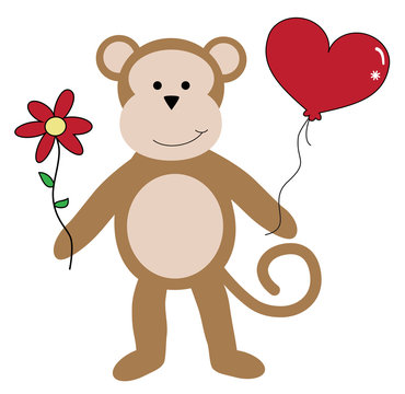 Happy Valentines Day Monkey