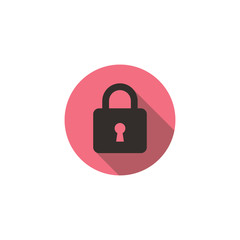 Padlock flat icon vector design