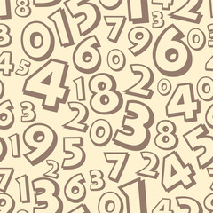 seamless texture of randomly located numbers of different sizes