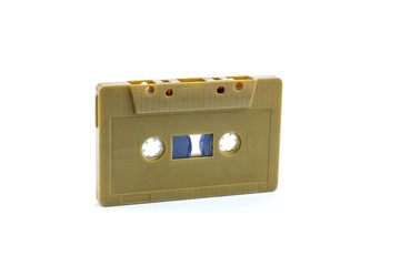 Cassette tape isolated on white background, with clipping path