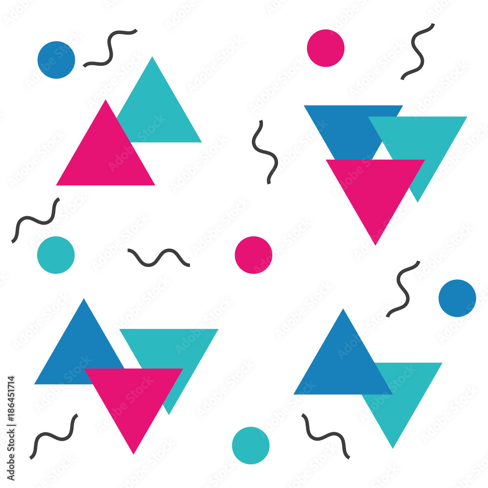 Sticker abstract and geometric background