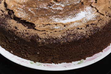 Bizcocho de chocolate casero.