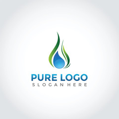 Pure Logo Design. Nature symbol Vector Illustrator Eps. 10