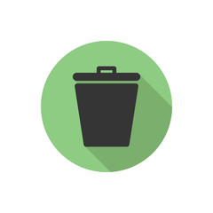 Trash can flat icon vector design