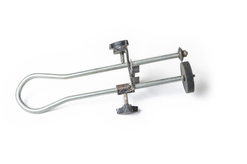 Old hand tile cutter for small repair on the white background