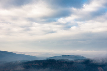 Fototapeta premium Foggy mountains landscape